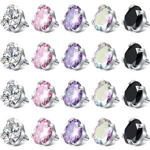 VCMART 14G 5mm 8mm Replacement Balls Externally Threaded Piercing Balls for Tongue Nipple Navel Belly Button Rings Industrial Barbell Piercing Surgical Steel Body Piercing Jewelry Parts