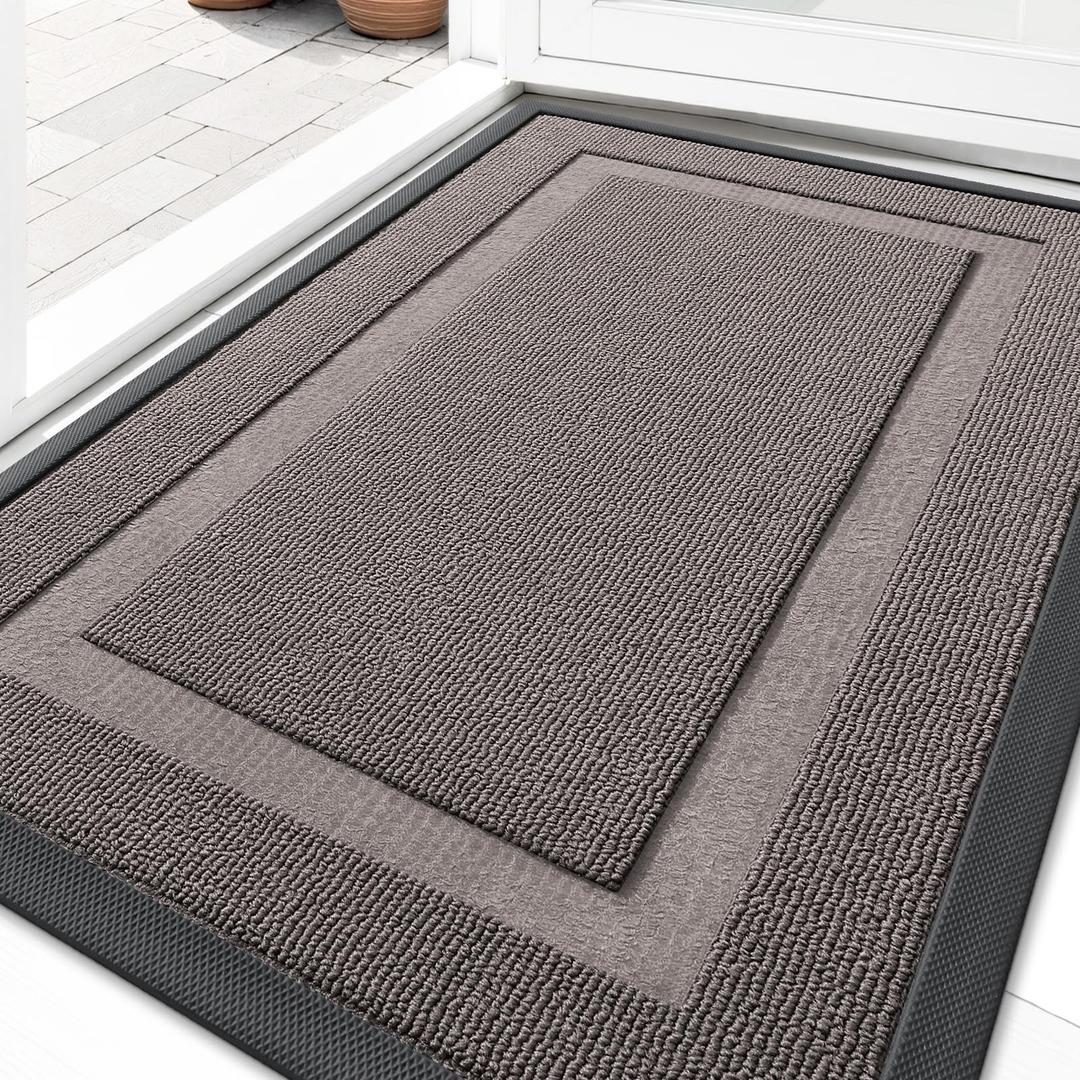 OLANLY Front Door Mat Outside 59x23, All-Season Heavy-Duty Rubber Doormat