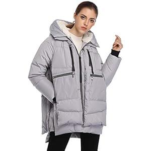 Women's Winter Thickened Down Jackets Long Down Coats Warm Parka with Hood (Medium, Black)