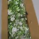 RECUTMS 2Pcs Fake Hanging Plants Artificial Hanging Flowers for Outdoor Decoration Faux White Flowers Artificial UV Resistant Plastic Greenery Vines Ivy for Outdoor Indoor Garden Party DecorWhite