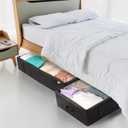 Closet Organizers and Storage - Maximize Space with Under Bed Storage Containers & Clothes Storage - Ideal Closet Organizer, Toy Storage Organizer & Underbed Storage (Black, 2 Pack)