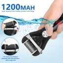 Electric Foot Callus Remover Kit, Elmchee Rechargeable Pedicure Tools Foot Care Feet File with 3 Roller Heads,2 Speed,Battery Display for Remove Cracked Heels Calluses and Dead Skin(Black) (1 Count (Pack of 1))