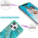 Case for iPhone 13 Pro Case for Girl Women Men,ARSTVEC Glitter Pearly Luster Shell Shiny Sparkle Bling Slim Soft TPU Protective Back Phone Case Cover for iPhone 13 Pro 6.1,Blue Sea Waves Ocean Summer