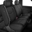 AOMSAZTO Car Seat Cover for Chevy Silverado/GMC Sierra 1500 (1999-2006) - Leather Cars Seats Cover Truck Full Set Black