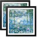 NIHO-JIUMA Diamond Art Wood Frame, 14X14 in / 35X35 cm, Black, 2-piece set
Fits diamond art & artwork | pine wood frame, clear plexiglass, 2-piece, wall mounted