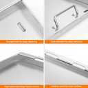 Stanbroil Stainless Steel Flat Top Griddle, Full-Size Griddle Insert for Weber Genesis II and Genesis II LX 300 Series Gas Grill