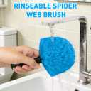 30FT Reach Cobweb Duster with Extension Pole - Spider Web Brush for Cleaning with 5-24FT 5-Section Flip-Lock Telescopic Pole, Effortlessly Cleans High Indoor & Outdoor Webs