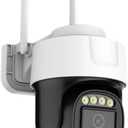 2K Outdoor Security Cameras, 3MP Pan-Tilt 360 View IP Surveillance Camera, 2.4G WiFi Dome Cameras for Home Security, Motion Detection and Siren, 2-Way Audio, Full Color Night Vision, Waterproof