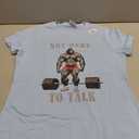 Gorilla Dumbbell T Shirt Workout Gym Gorilla Bodybuilder Ape T-Shirt, XS, Baby Blue 