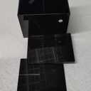 Tampon Holder for Bathroom, Shark Week Tampon Storage, Acrylic bathroom organizer with Lid, Feminine Pads Organizer Box with Removable Divider, Black