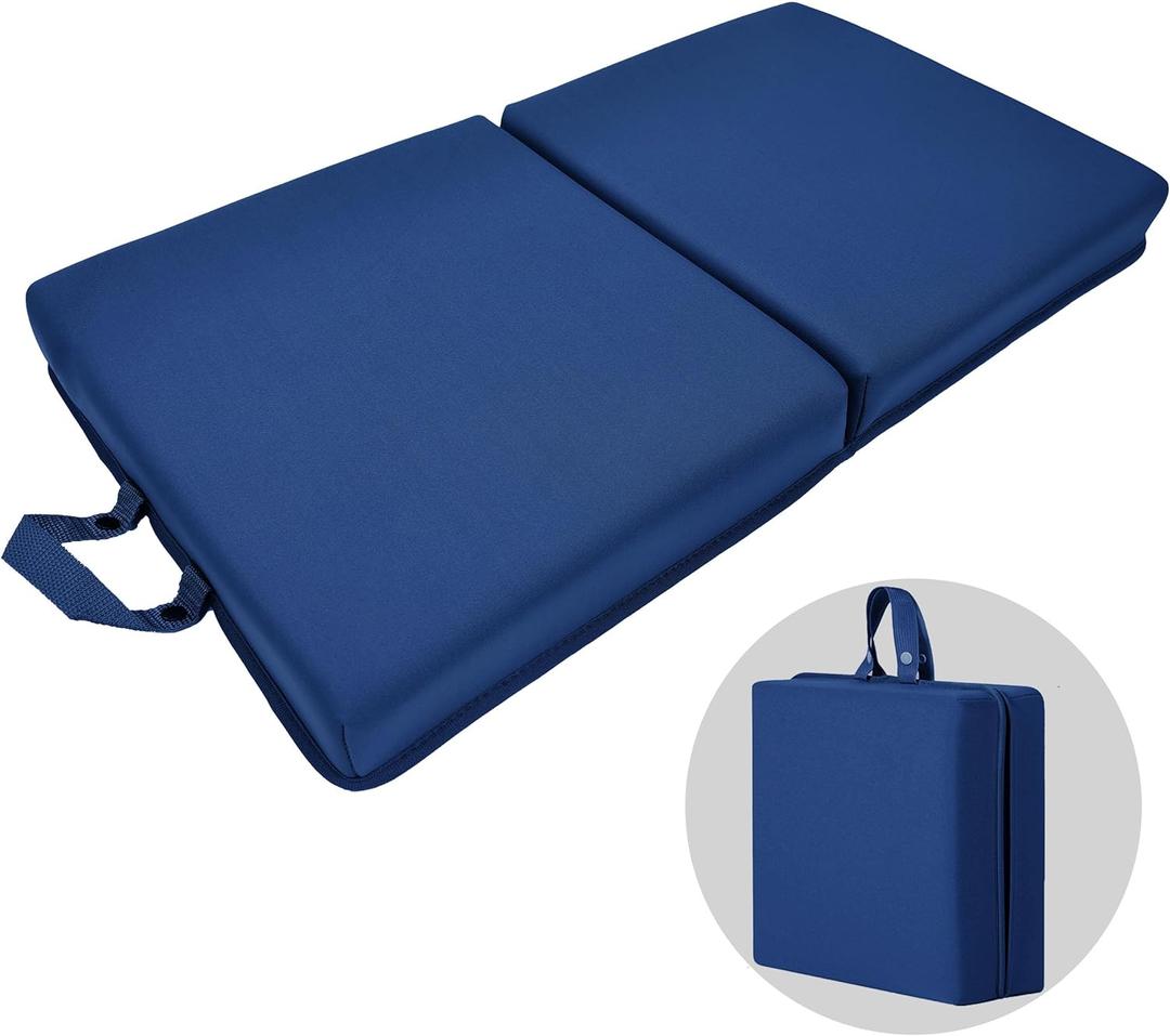 ECODESEO Bath Kneeler Pad, Extra Thick Kneeling Pad, Garden Kneeling pad for Women, Water Resistant Memory Foam Cushioning for Yoga, Bathing, Physical Therapy, Prayer Pillow, Dark Blue, Large