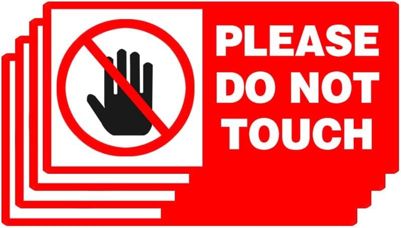 TOPLABEL Do Not Touch Warning Sign Label Stickers,2x4 Inch,15 Pcs Per Pack