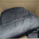 Nestl Reading Pillow with Shredded Memory Foam, Designed for Sitting Up in Bed and Couch, Back and Arms Adjustable Support for Adult & Teens Backrest Pillows for Reading, with Washable Cover Dark Grey