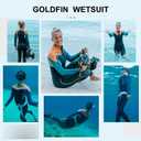 GoldFin Wetsuit Pants Women, 2mm Neoprene Pants Keep Warm for Water Aerobics Diving Surfing Swimming Snorkeling Scuba Kayaking Pants, Small