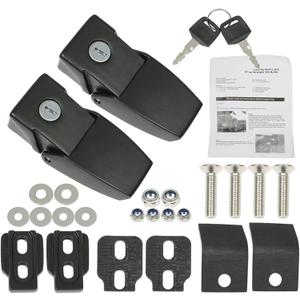 LABLT Stainless Steel Hood Latches Hood Lock Catch Latches Replacement for Wrangler JK JKU JL JLU JT 2007-2023 Black