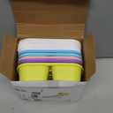 Canfanni 5 Pcs Bento Snack Containers, Reusable 4 Compartment Divided Food Storage Containers, Divided Lunchable Container for School, Work and Travel (5 Color)