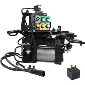 Air Ride Suspension Compressor Air Pump with Bracket and Relay Replacement for Jeep Grand Cherokee 2011 2012 2013 2014 2015 2016 2017 2018 2019 2020, Replace 68204730AI 68041137AD 68204730AC