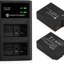 FirstPower DMW-BLC12 Battery and Dual USB Charger for Lumix G7, G85, G95, FZ1000, GH2, G5, G6, GX8, FZ200, FZ300 Cameras