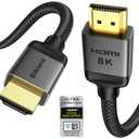 Silkland Certified HDMI 2.1 Cable, [4K@240Hz 144Hz 120Hz, 8K@60Hz] 1440P Ultra High Speed HDMI Cable 48Gbps (Upgrade Braided), HDR10+, eARC, HDCP 2.3, Compatible for Xbox/PS5/PS4/Roku TV-6.6ft (Grey)
