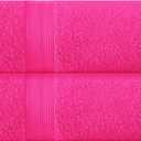 BOUTIQUO Cotton 2 Pack Oversized Bath Towel Set, Large Bath Towels 27x54, Ultra Soft, Absorbent, Compact, Quick Drying and Lightweight, Eco-Friendly and 100% Recyclable Towel Set - Hot Pink
