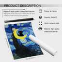 CAXIYSH Starry Night Black Cat Canvas Wall Art Cute Funny Cat Poster Famous Impressionist Oil Paintings Abstract Farmhouse Gallery Aesthetic Room Wall Decor 16X24 inch Unframed