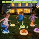 Light Up Stepping Stones for Toddlers 3-5 - 6 PCS Non-Slip Musical Stackable Step Stones, Toddler Obstacle Course Sensory Toys, Indoor Outdoor Jumping Play 1-3 Years Old Boys Girls Birthday Gifts