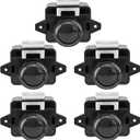OCGIG 5 PCS Push Button Latch Cabinet Door Catch Keyless Cupboard Locks for RV Motorhome Camper Caravan(Black)