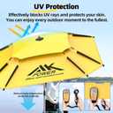 Patio Umbrella with Exclusive Black Coating, 7.2ft/7.8ft Heavy-Duty Double-Layer Nylon Canopy, Adjustable Tilt Sun Shade Outdoor Table Umbrella, UV Protection & Carry Bag for Beach, Fishing, Backyard