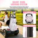 Tivor 15 Way Golf Cart Bag Silent T-Lock,Dividers, Full-Length,Oversized putter well,12-pocket storage,insulated cooler,water-resistant fabric,rugged styling and stable base, Pink