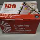 C6 Christmas Lights 50 LED Multicolor Strawberry 18ft Waterproof String Lights for Outdoor Indoor Garden Yard Home Party Christmas Tree Decorations (Multicolor)