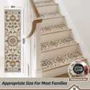 BEQHAUSE Stair Treads for Wooden Steps Non-Slip Machine Washable Carpet Stair Treads 8"X30" Soft Indoor Stair Runner for Kids Elders and Pets, 100% Polyester, TPE Backing, 15pcs, Brown/Grey