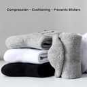 Wildarms Men's 6-Pack Running Socks - Cotton Ankle Socks with Arch Support, Cushion & Double Cuff for Sports, Hiking, Gym