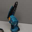 Mini Chainsaw- 6 Inch Electric Mini Chain Saw Cordless Battery Powered One-Hand Tree Trimming Saw, Portable Gardening Gadgets for Men, Unique Birthday Gifts (Blue)