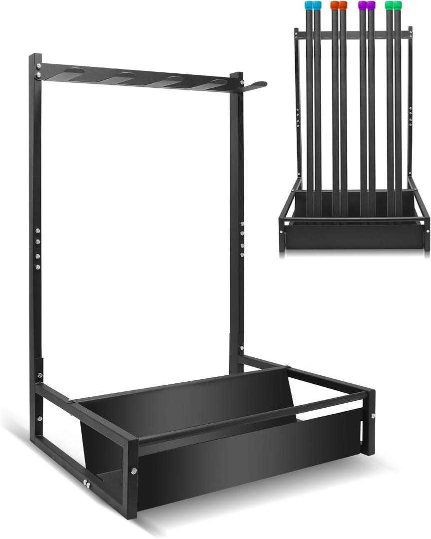 Weighted Bar Rack, Vertical Barbell Holder for Organize Weighted Barbells