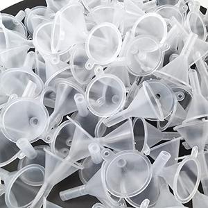 GXXMEI Mini Clear Plastic Funnel Little Small Funnel Set for Lab Bottles,Capsule,Sand Art, Essential Oils,Perfumes,Spices, Powder