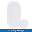 Bassinet Mattress Pad Cover Fit for Hourglass/Oval Bassinet Mattress, Waterproof Bassinet Mattress Protector Quilted Bassinet Sheets (32"x17") 2 Pack for Boys Girls, White