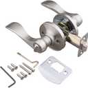 EZ-FLO 57855 Reversible Privacy Wave Lever Door Lockset, Satin Nickel