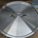 Winco 20 qt Stainless Steel Brazier Pan with Lid, 20 Quarts