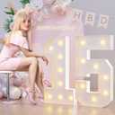 3FT Marquee Light Up Numbers 15th Birthday Decorations for Girls Boys, Large Marquee Numbers 15 Fifteen Years Olds Party Decor, Big Mosaic Numbers Anniversary Decorations