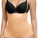 SHAPELLX Shapewear Tummy Control Panty for Women High Waist Body Shaper Waist Trainer Shaper Higher Power Panties (XX-Large, A5-dark Beige)