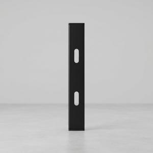 Universal Black Metal Extension Mounting Plate with Two Adjustable Slots