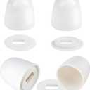 4 Packs White Toilet Bolt Caps, Toilet Bolt Covers Are Suitable for A Variety of Toilet Floor Bolts with Heights of 1.44 Inches or Less, Effectively Hides Bathroom Installation Marks