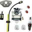 Carburetor Carb Kit For Ryobi 4 Cycle S430 WeedEater Lawn Mower Replace 20016-81020 20016-81021 With Fuel Line Kit