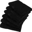 HERCULEAN Large Bath Towels 24 x 50 Pack of 6 | Quick Dry and Highly Absorbent | 100% Cotton Terry Towels for Bathroom - Perfect for Shower - Pool and Spa - Luxury Soft Towels - Black