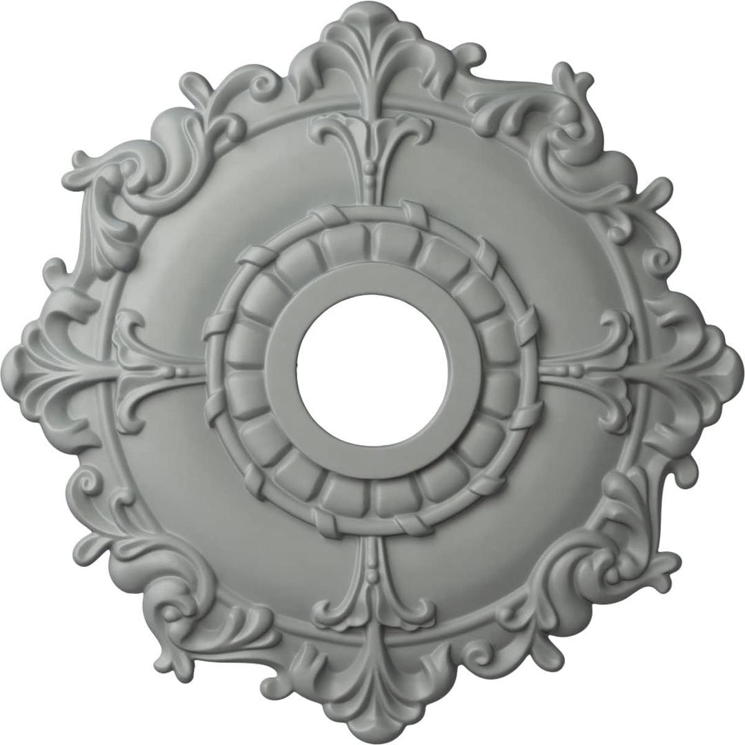 Ekena Millwork CM18RL 18-Inch OD x 3 1/2-Inch ID x 1 1/2-Inch Riley Ceiling Medallion (Primed)