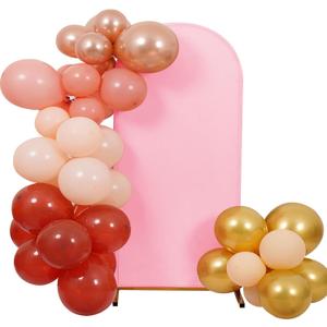 Peomeise 7.2FT Wedding Arch CoverPink Arch Backdrop Cover Stretchy Spandex Backdrop Stand Covers for Birthday Party Ceremony Banquet Decor(86.4" L x 48" W)