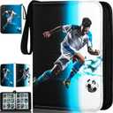 RONMONG Soccer Card Binder,2025-2026 Sports Trading Card with Sleeves Holder Album,990 Pockets Soccer Card Holder Sheets Display Storage Protectors for Collectors Boys and Girls Gift