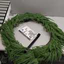 NUPTIO Large Christmas Wreath with Lights: 36 Inch Prelit Real Touch Norfolk Pine Wreaths with Hook for Outdoor Front Door - Realistic Xmas Decorations 100 LED 8-Mode with Remote Timer for Holiday
