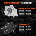 06L121111P Engine Water Pump Thermostat Assembly with Gaskets Compatible with VW Arteon Jetta Golf Passat GTI, Audi A3 A4 A5 Q3 S3 TT, 1.8L 2.0L L4, Replace # 06L121111F, 06L121111H, 06L121012L