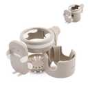 Gromast Universal Stroller Cup Holder with Phone Holder, 3-in-1 Detachable Drink Holder 360° Rotatable, Adjustable Cup Holder for Stroller Wheelchair Bike Walker Scooter - Khaki